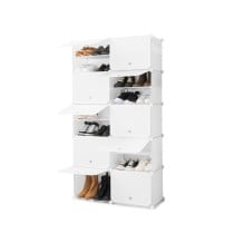 Rangement Modulaire Portable pour Chaussures InnovaGoods Blanc