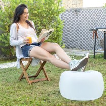 Inflatable Seat with Multicolour LED and Remote Control Pulight InnovaGoods White (Refurbished B)