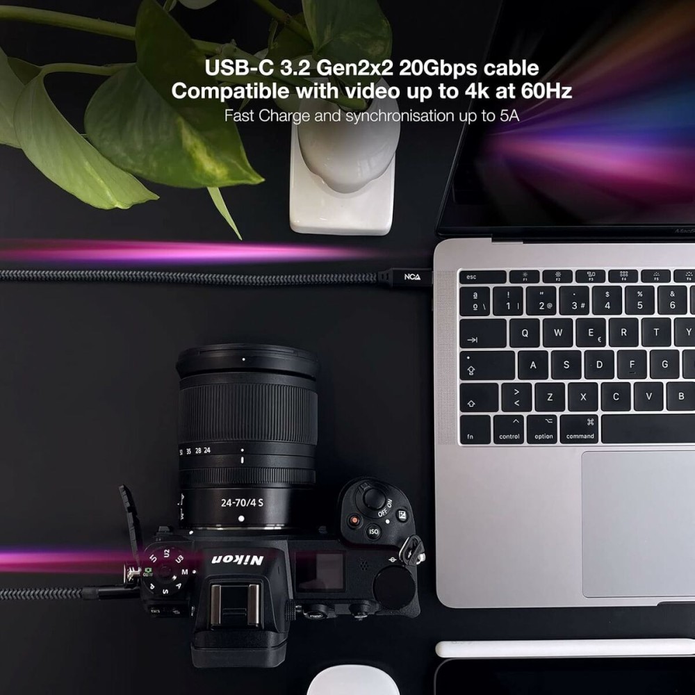 USB-C Cable NANOCABLE 10.01.4301-COMB Black 1 m