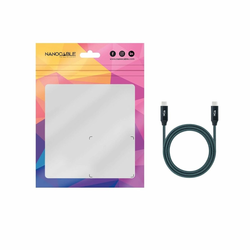 USB-C Cable NANOCABLE 10.01.4301-COMB Black 1 m