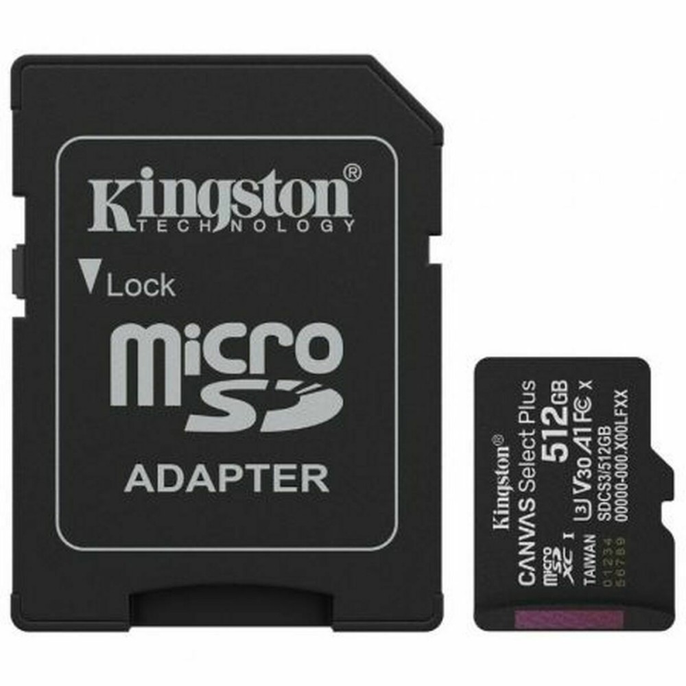 Micro SD Memory Card with Adaptor Kingston SDCS3/512GB 512 GB