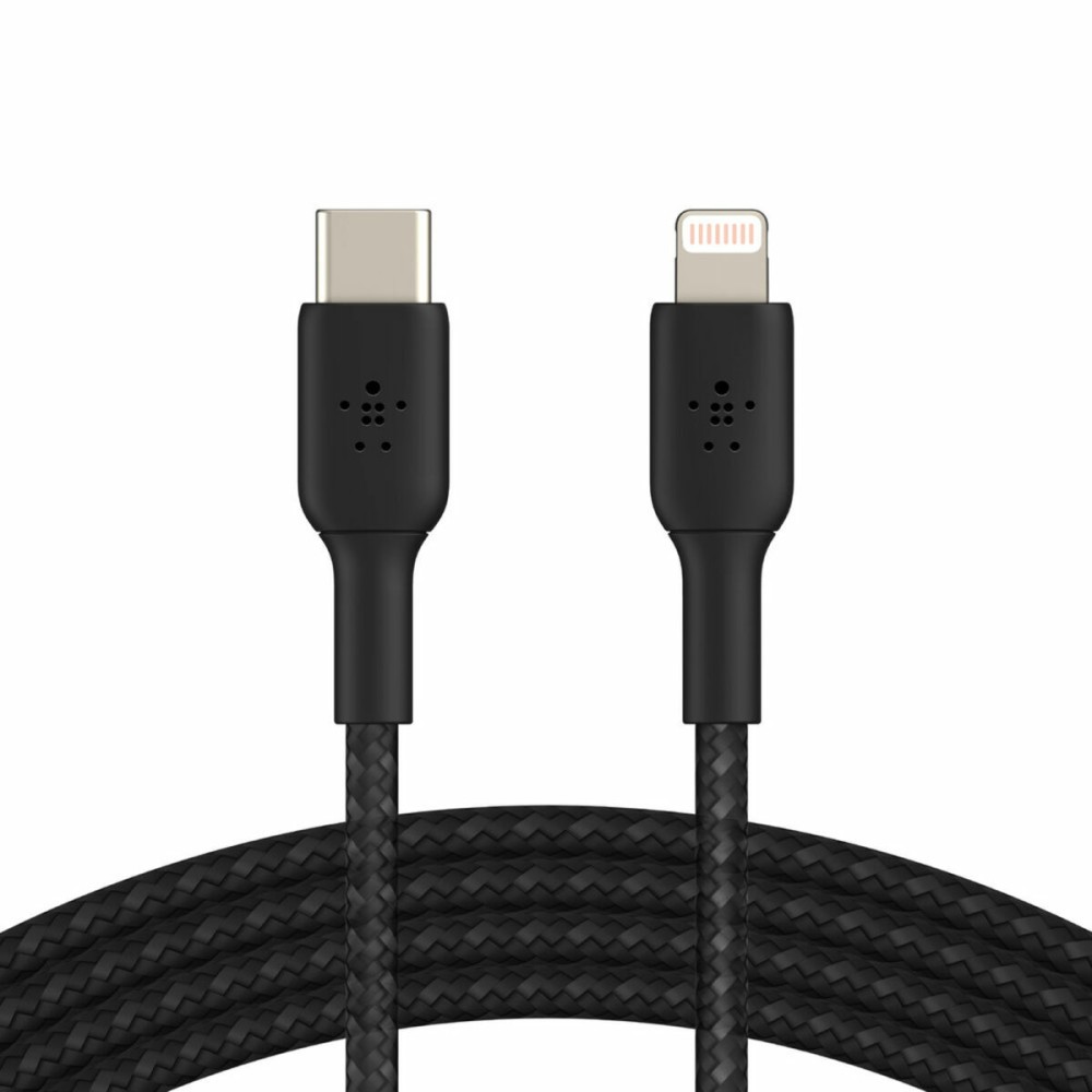 Câble USB-C vers Lightning Belkin CAA004BT2MBK Noir 2 m