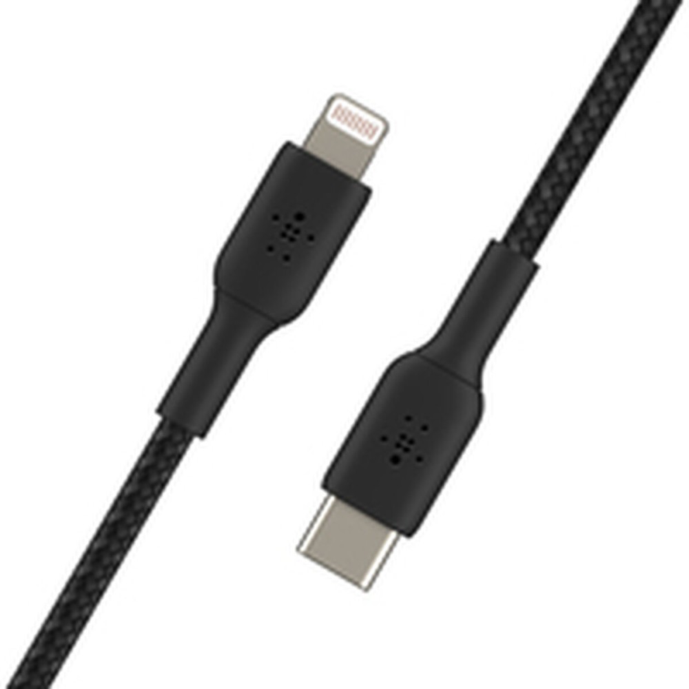 Câble USB-C vers Lightning Belkin CAA004BT2MBK Noir 2 m