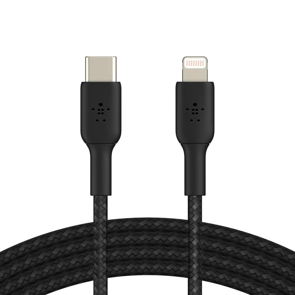 Câble USB-C vers Lightning Belkin CAA004BT2MBK Noir 2 m