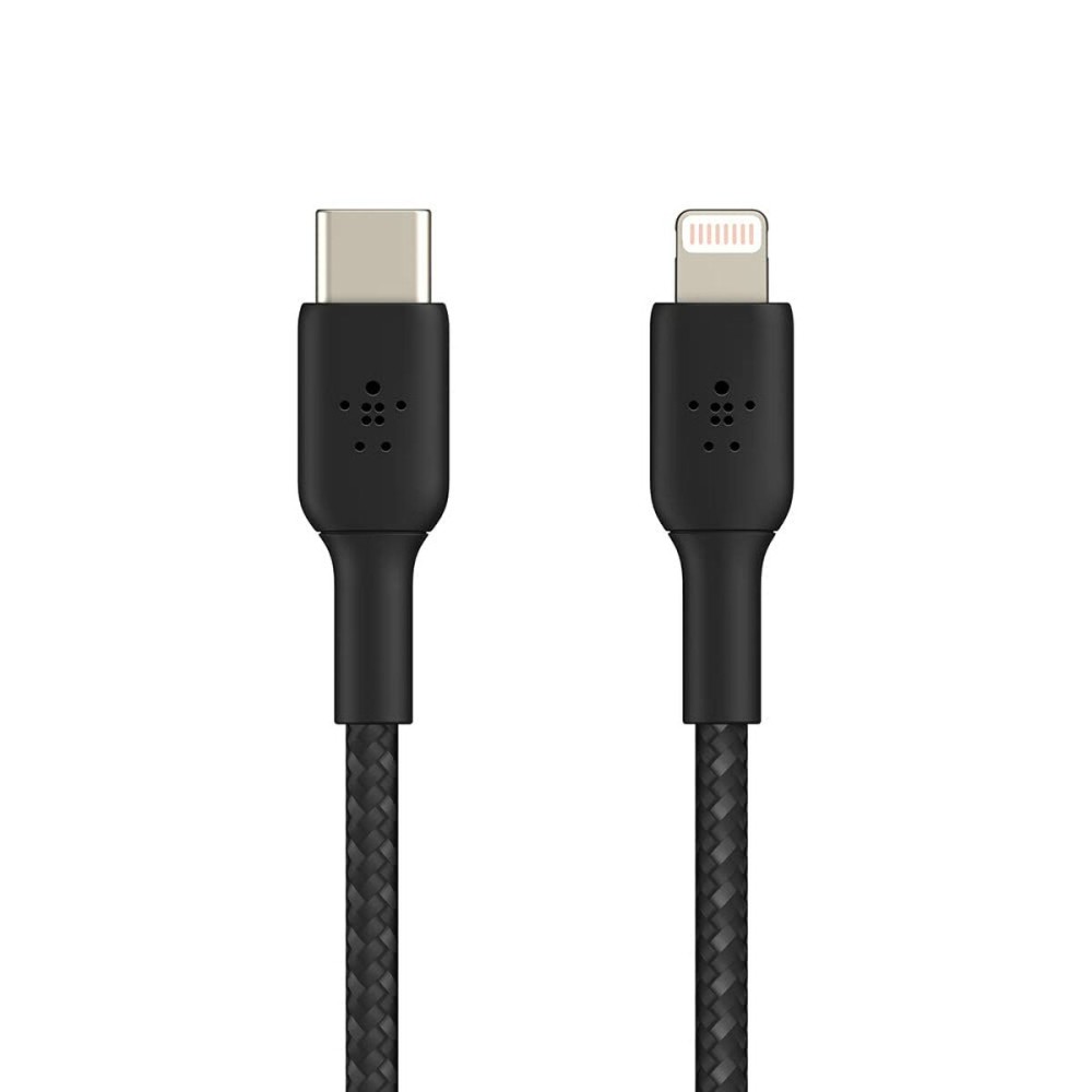 Câble USB-C vers Lightning Belkin CAA004BT2MBK Noir 2 m