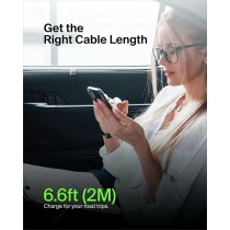 Câble USB-C vers USB-C Belkin CAB003bt2MWH Blanc 2 m