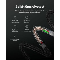 Câble USB vers Lightning Belkin CAB025HQ2MBK Noir 2 m