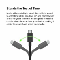 Câble USB-C vers HDMI Belkin AVC012bt2MBK Noir 2 m