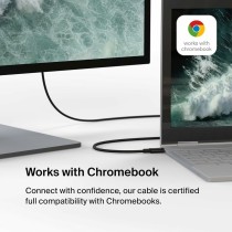 Câble USB-C vers HDMI Belkin AVC012bt2MBK Noir 2 m