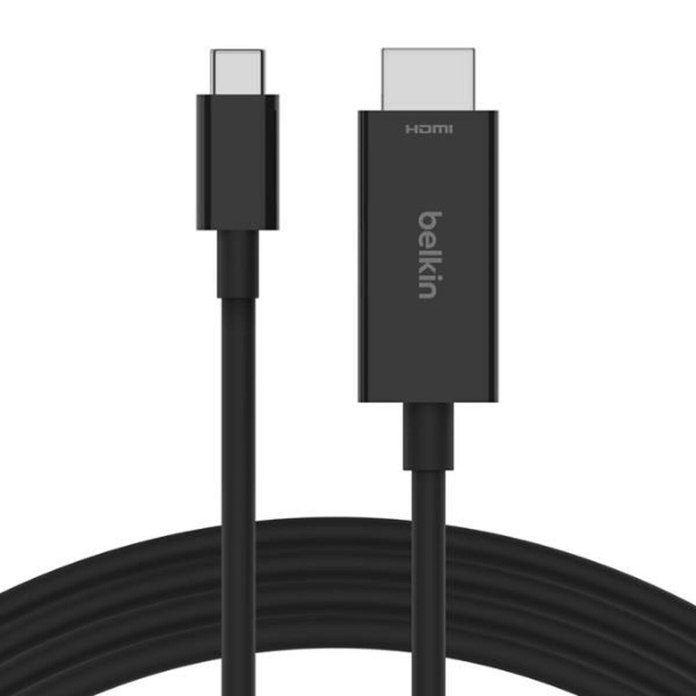 Câble USB-C vers HDMI Belkin AVC012bt2MBK Noir 2 m