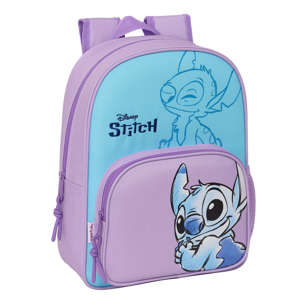 School Bag Stitch Sweet Blue Lilac 26 x 34 x 11 cm