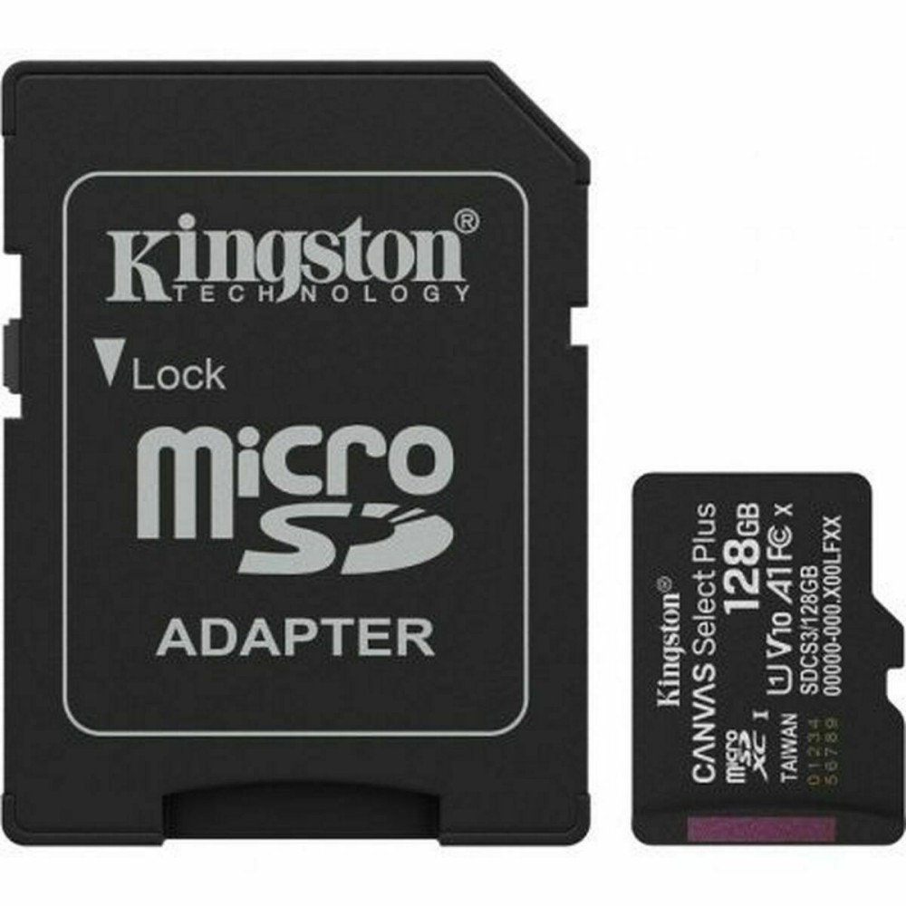 Micro SD Memory Card with Adaptor Kingston SDCS3/128GB 128 GB