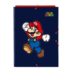 Faltblatt Super Mario World Marineblau A4