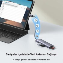 USB auf Lightning Verbindungskabel Ugreen 20956A Silberfarben