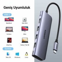 USB to Lightning Cable Ugreen 20956A Silver
