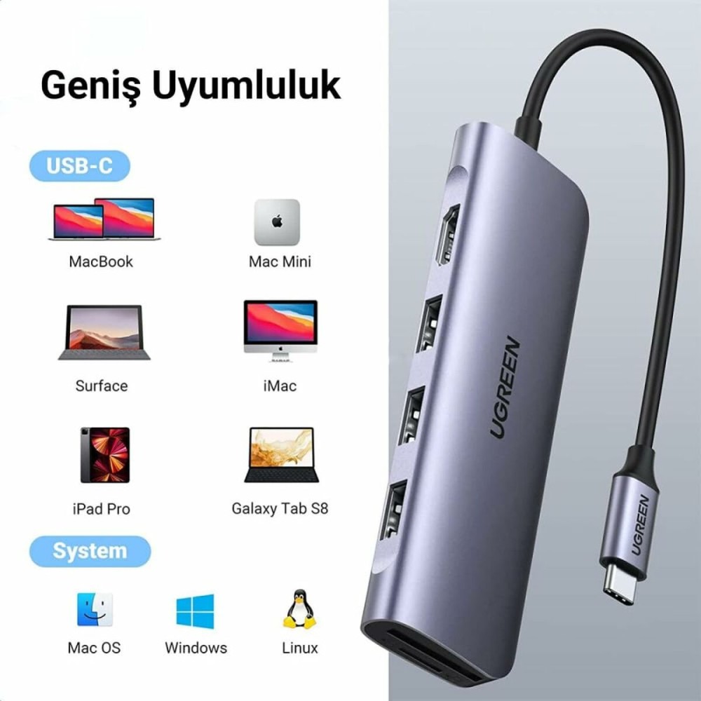 USB auf Lightning Verbindungskabel Ugreen 20956A Silberfarben