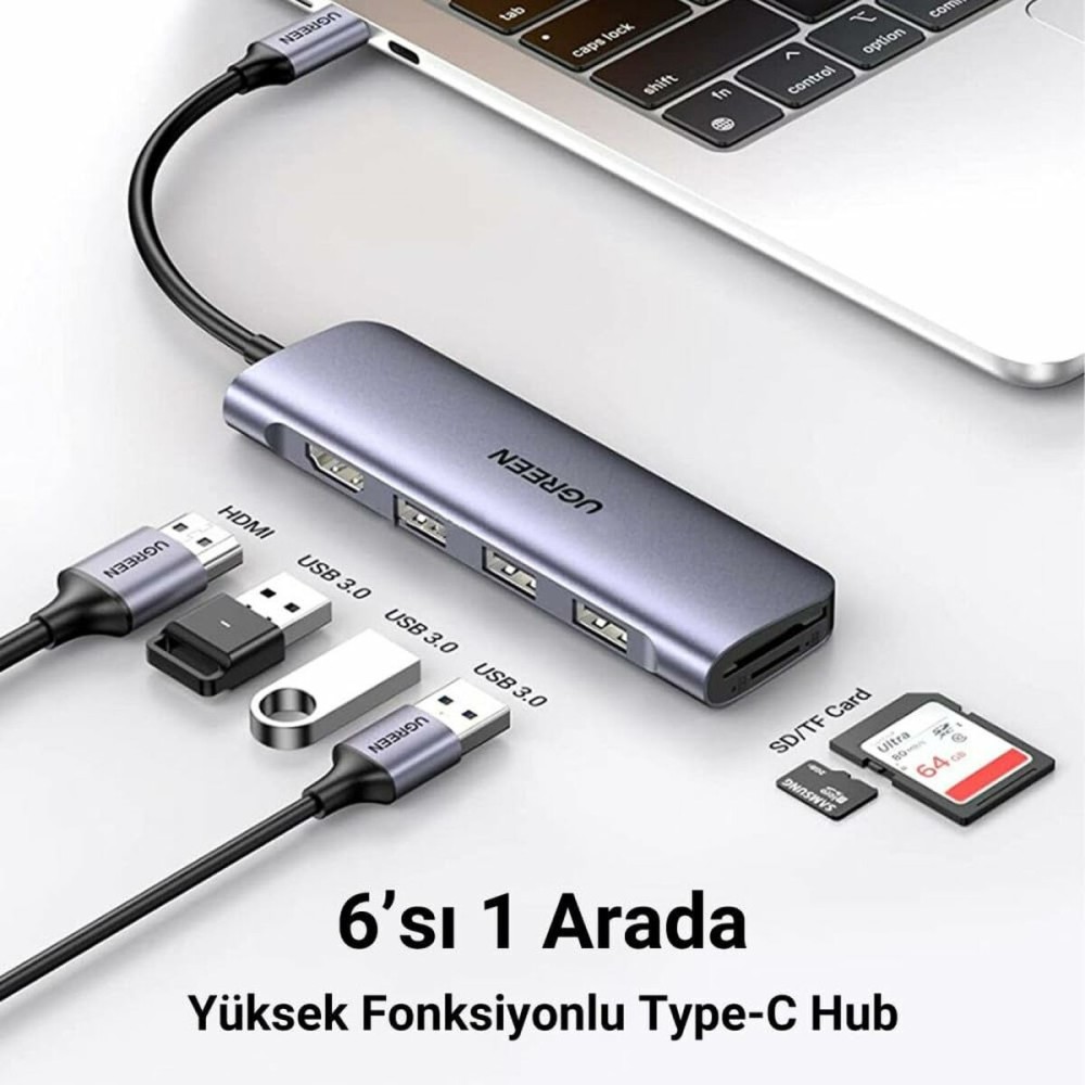 USB auf Lightning Verbindungskabel Ugreen 20956A Silberfarben