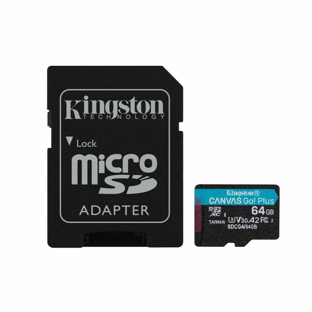 Mikro SD Speicherkarte mit Adapter Kingston SDCG4/64GB 64 GB