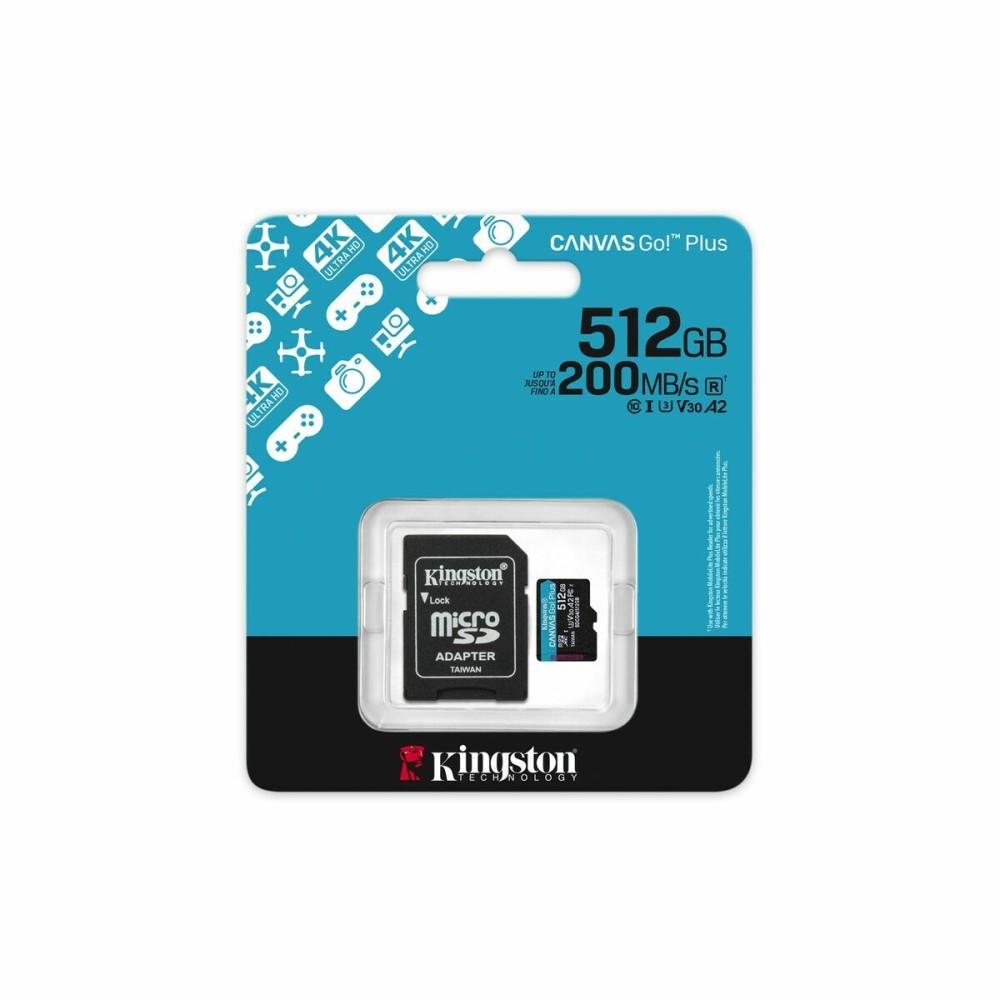 Micro SD Memory Card with Adaptor Kingston SDCG4/512GB 512 GB