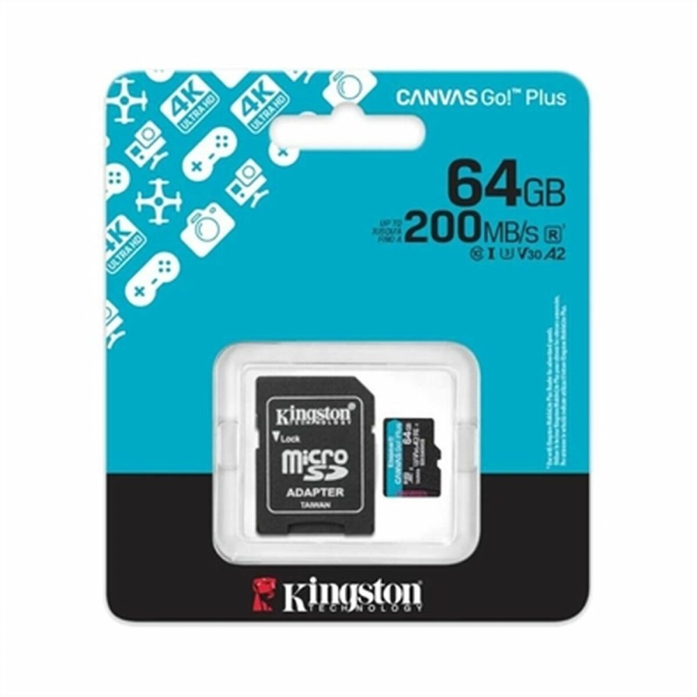 Micro SD Memory Card with Adaptor Kingston SDCG4/64GB 64 GB