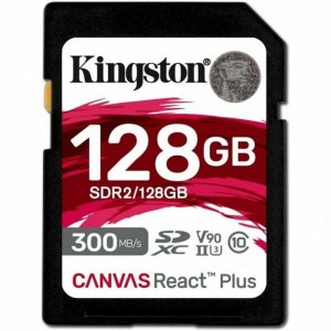 Micro SD Memory Card with Adaptor Kingston SDR2/128GB 128 GB SDXC UHS-II 8K Ultra HD