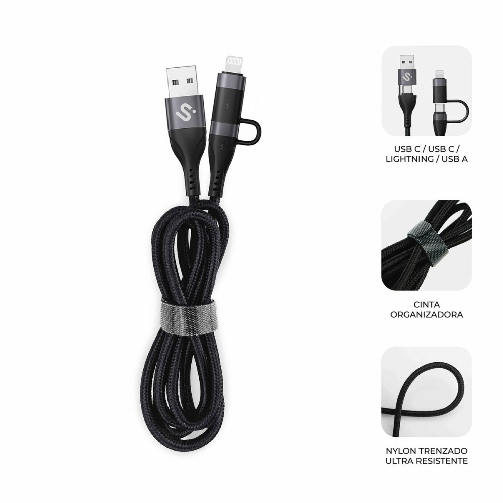 Câble HDMI Subblim SUBCAB-4IN101 Noir 1,2 m