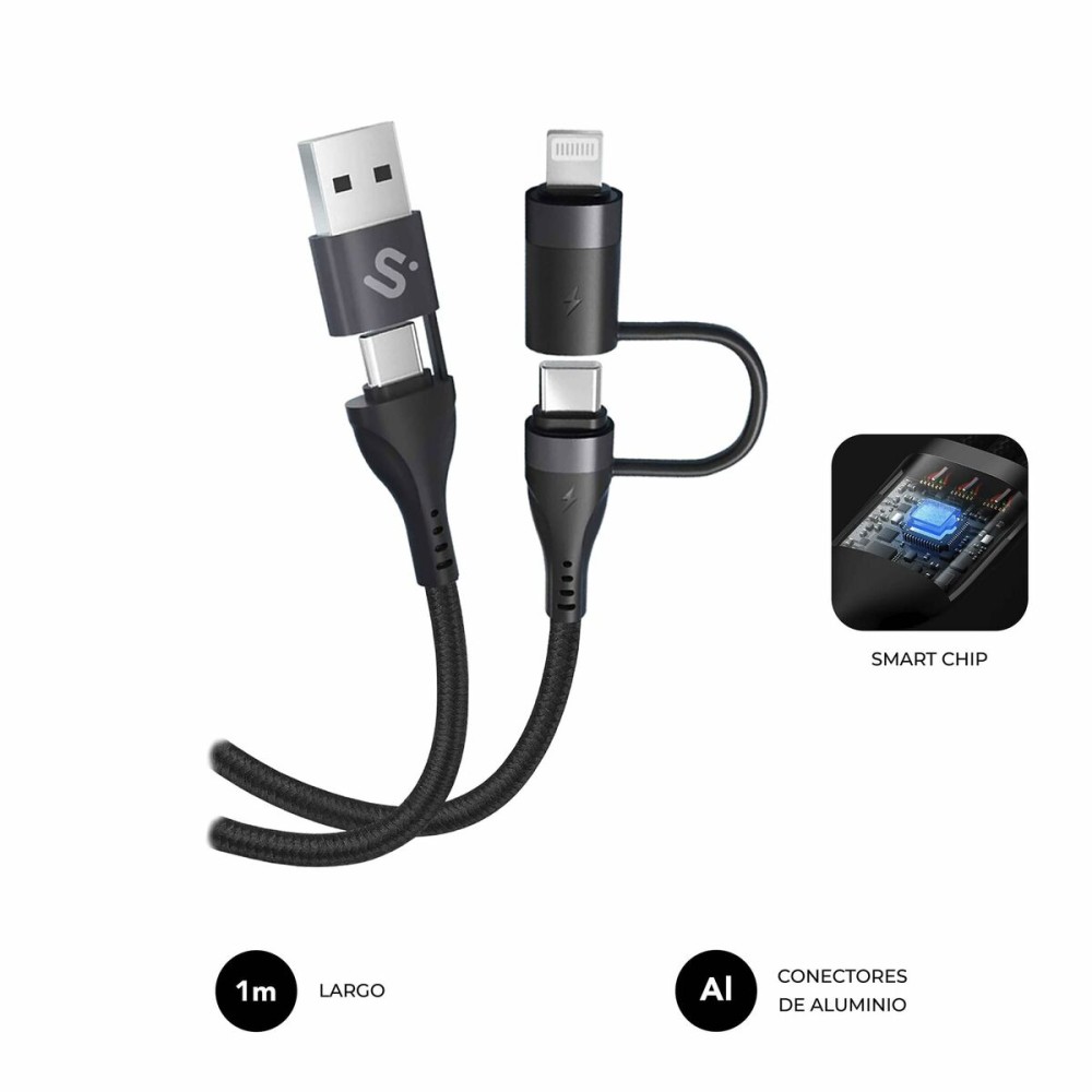 Câble HDMI Subblim SUBCAB-4IN101 Noir 1,2 m