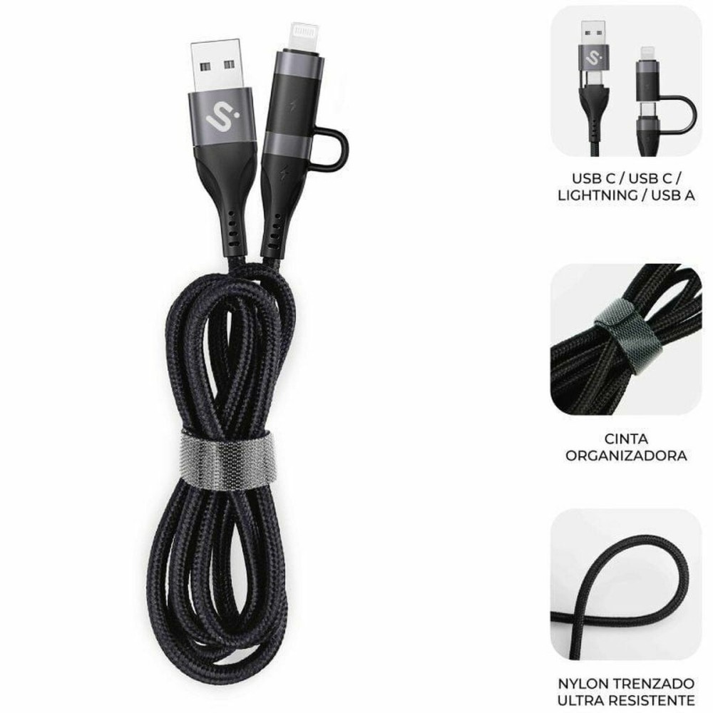 Câble HDMI Subblim SUBCAB-4IN101 Noir 1,2 m