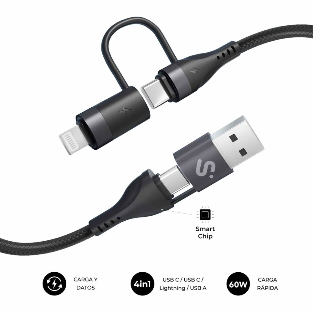 HDMI Kabel Subblim SUBCAB-4IN101 Schwarz 1,2 m