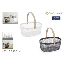 Basket Confortime Metal Bamboo Oval (12 Units)