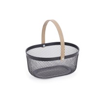 Basket Confortime Metal Bamboo Oval (12 Units)