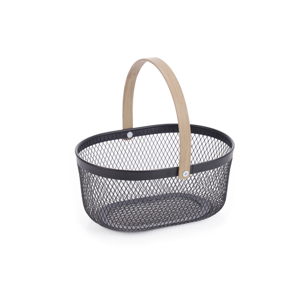 Basket Confortime Metal Bamboo Oval (12 Units)