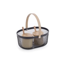 Basket Confortime Metal Bamboo Oval (12 Units)