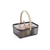 Basket Confortime Metal Bamboo (12 Units)