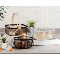 Basket Confortime Metal Bamboo (12 Units)