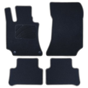 Car Floor Mat Set OCC Motorsport OCCMC0089GD Black Dark grey Mercedes X218 Cls Shooting Brake Velvet 5 Pieces