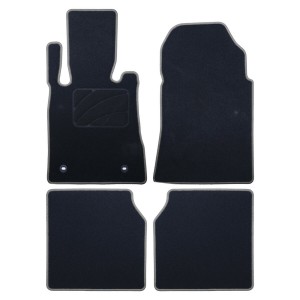 Car Floor Mat Set OCC Motorsport OCCMC0046GD Black Dark grey Mercedes W1401 Clase S Largo Velvet 5 Pieces