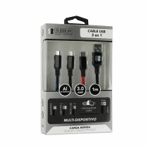 Kabel Micro USB Subblim Premium 3in1 Blau Schwarz Rot 1 m (1 Stück)