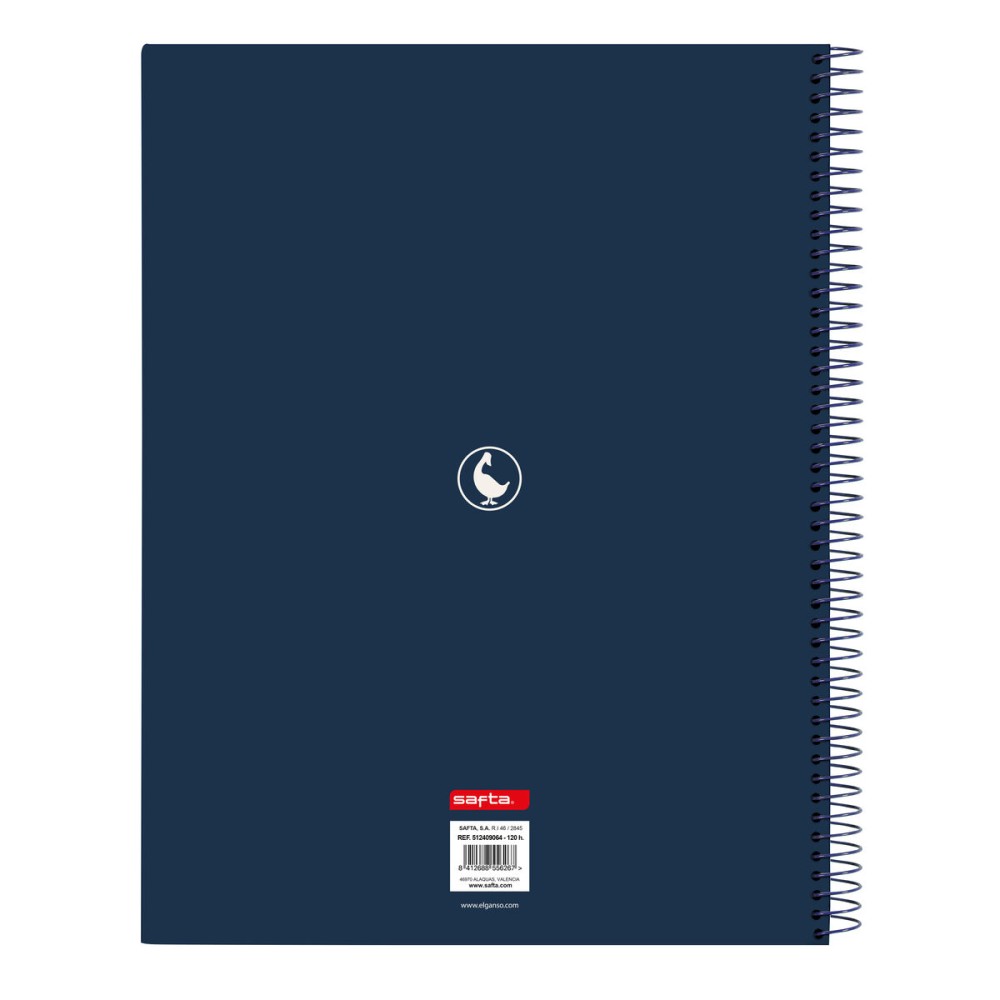 Cahier à Spirale El Ganso Bleu A4 120 Volets