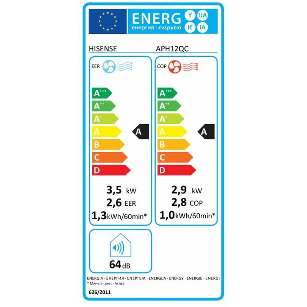 Tragbare Klimaanlage Hisense APH12QC A/A Weiß