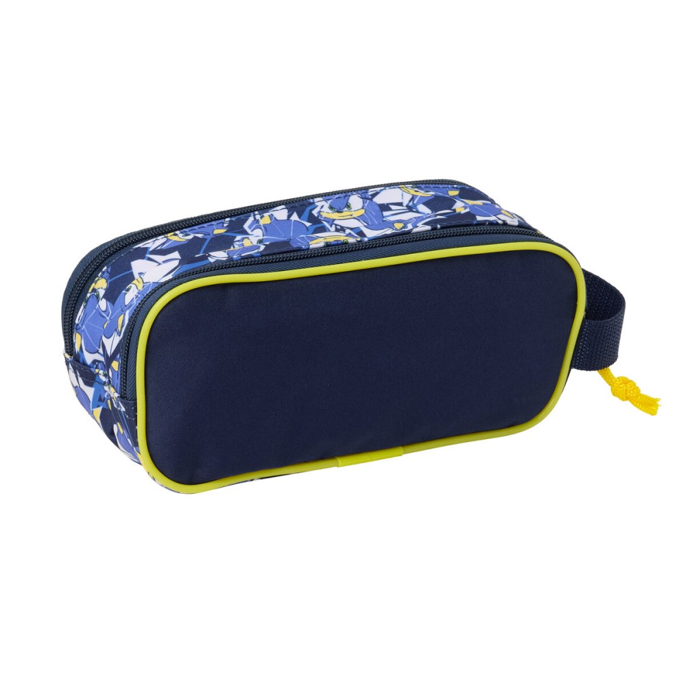Zweifaches Mehrzweck-Etui Sonic City Blau 21 x 8 x 6 cm 3D
