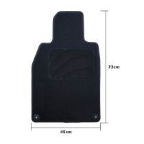 Car Floor Mat Set OCC Motorsport OCCPS0014LOG Black Porsche 911 992 Velvet 5 Pieces
