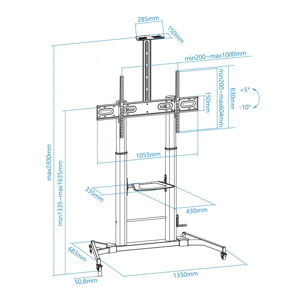 TV Mount TooQ ZEUS 60-100"