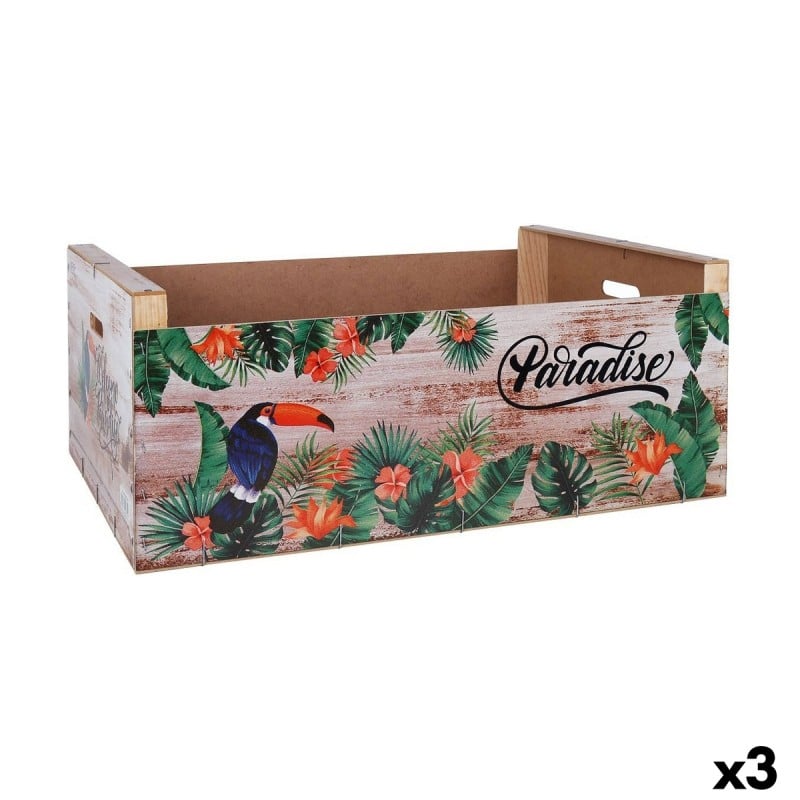 Untersetzer Confortime Paradise Holz Tropical 58 x 39 x 21 cm (3 Stück)