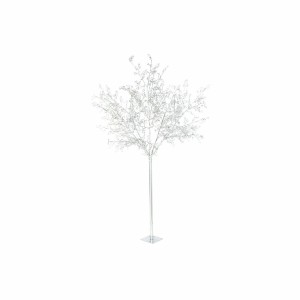 Sapin de Noël DKD Home Decor Blanc Argenté Métal Plastique 120 x 120 x 220 cm