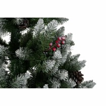 Sapin de Noël DKD Home Decor Blanc Rouge Vert PVC Ananas Enneigé 125 x 125 x 210 cm