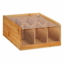 Boîte pour infusions Marron Bambou 22 x 10 x 20,5 cm Thé (6 Unités)