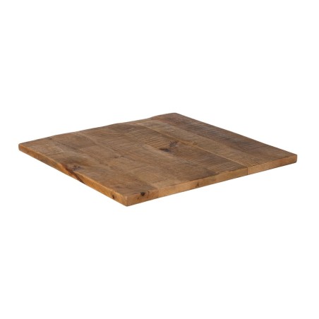 Tischplatte karriert Beige Mango-Holz 70 x 70 x 3 cm