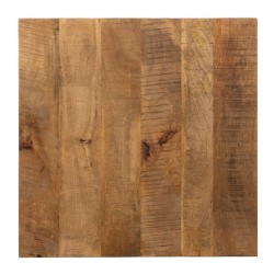 Tischplatte karriert Beige Mango-Holz 70 x 70 x 3 cm