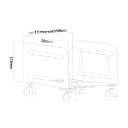 CPU Support mit Rädern Neomounts CPU-M100BLACK